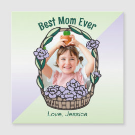 Muttertagsflorales Foto Magnetkarte