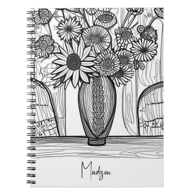 Muttertagsgeschenk Abstrakte Blumenkunst Notizblock (Vorderseite)