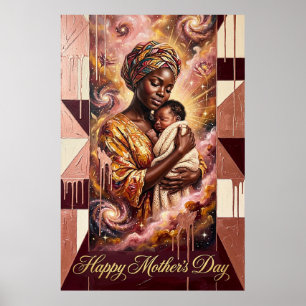 Muttertagsgeschenk — Afrikanische Mutter Baby Himm Poster