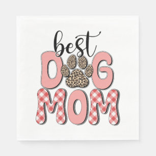 Muttertagsgeschenk Beste Mama für Hunde Serviette