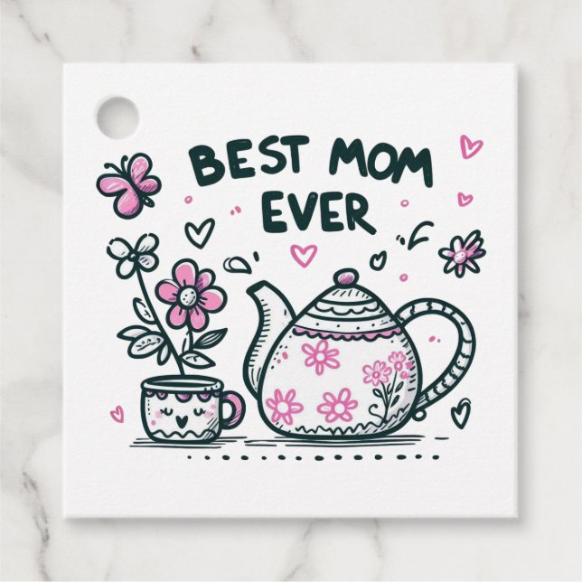 Muttertagsgeschenk | Beste Mama je Geschenkanhänger (Vorderseite)