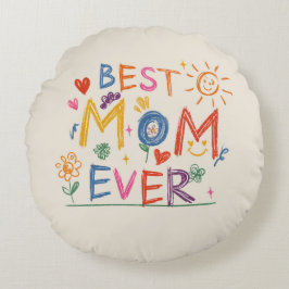 Muttertagsgeschenk, beste Mama je Rundes Kissen