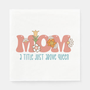 Muttertagsgeschenk Mama I Titel gerade oberhalb Serviette