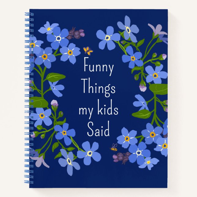 Muttertagsgeschenk Notebook, was Kinder sagen Notizbuch (Vorderseite)