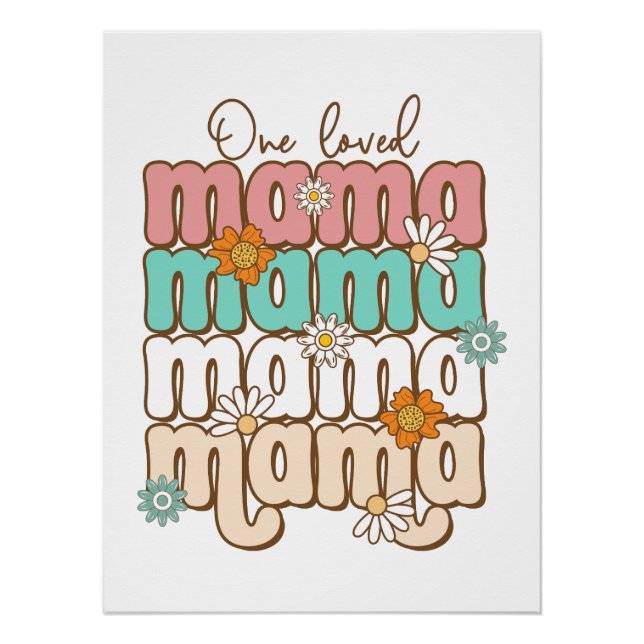 Muttertagsgeschenk | One Love Mama Poster (Vorderseite)