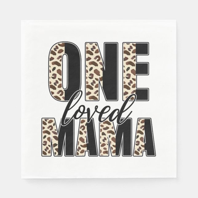 Muttertagsgeschenk | One Love Mama Serviette (Vorderseite)