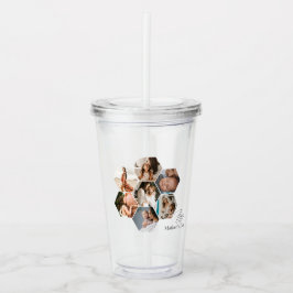 Muttertagsgeschenk Personalisierte MOMMY-FotoColla Acryltrinkbecher