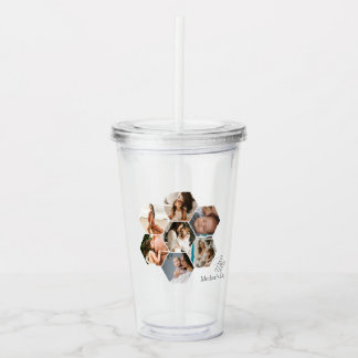 Muttertagsgeschenk Personalisierte MOMMY-FotoColla Acryltrinkbecher