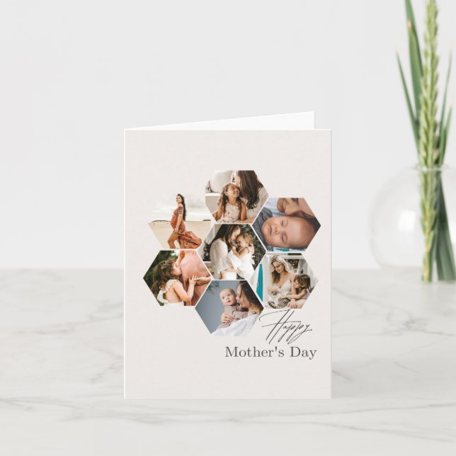 Muttertagsgeschenk Personalisierte MOMMY-FotoColla Karte (Vorderseite)