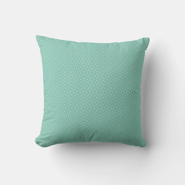 Muttertagsgeschenk | Tiny Daisies auf Mint Kissen (Vorderseite)