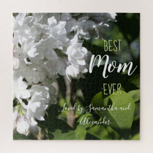 Muttertagsgeschenk Weiße Flieder Foto-Puzzle
