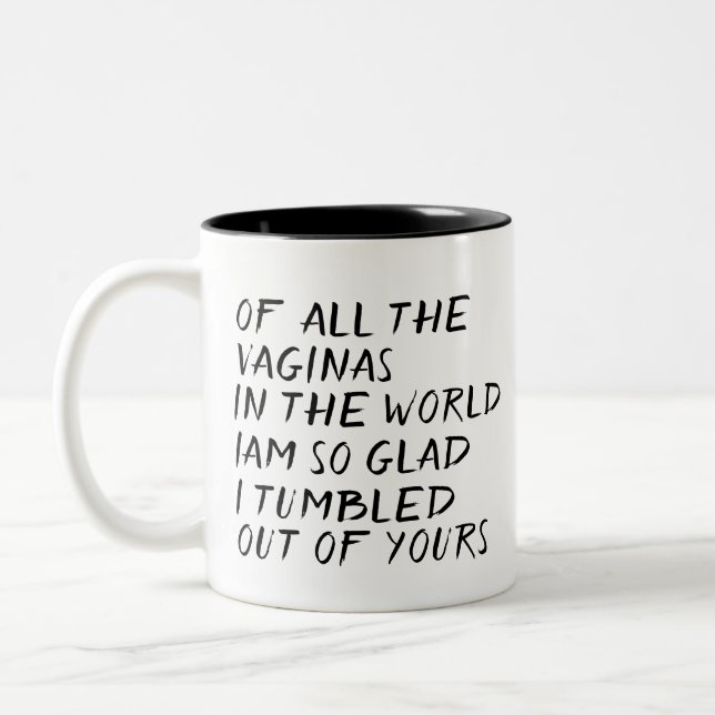 Muttertagsgeschenk Zweifarbige Tasse (Links)