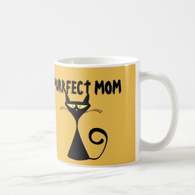 Muttertagskaffee, lustige Katze Kaffeetasse (Rechts)