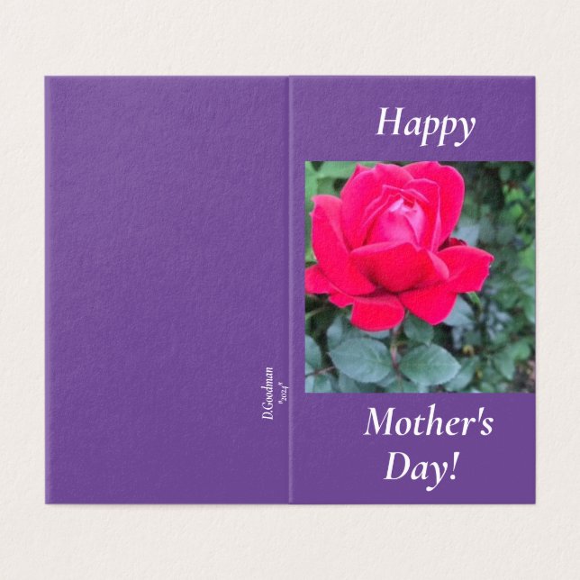 Muttertagskarte (Außenseite Aufgefaltet)