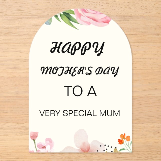 Muttertagskarte Acryleinladungen (Vorderseite)