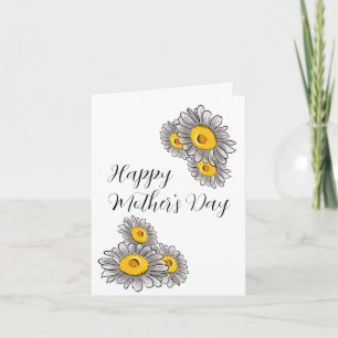 Muttertagskarte der Daisy-Blume Ankündigung