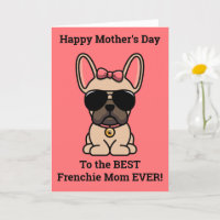Muttertagskarte der französischen Bulldogin