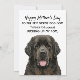 Muttertagskarte für die Hunde-Newfie-Mama Einladung
