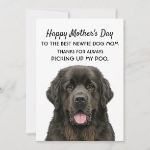 Muttertagskarte für die Hunde-Newfie-Mama Einladung