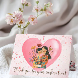 Muttertagskarte für endlose Liebe Dankeskarte