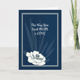 Muttertagskarte für Mama Dunkelblau Karte