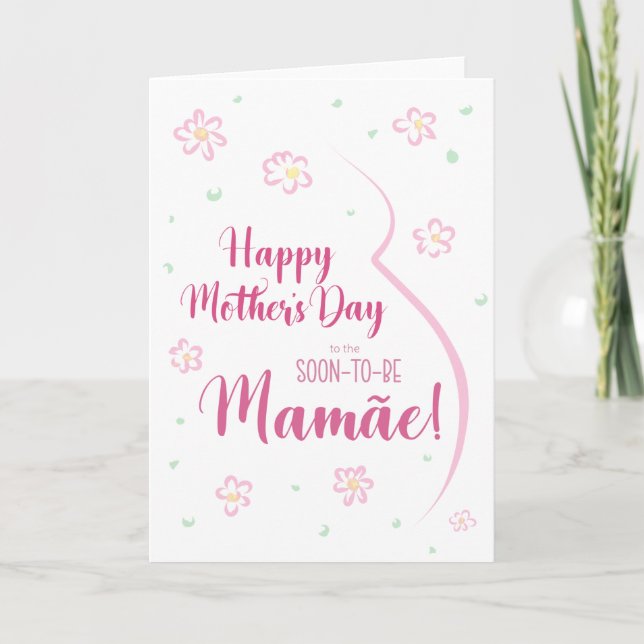 Muttertagskarte für Schwangere Mamãe Karte (Vorderseite)