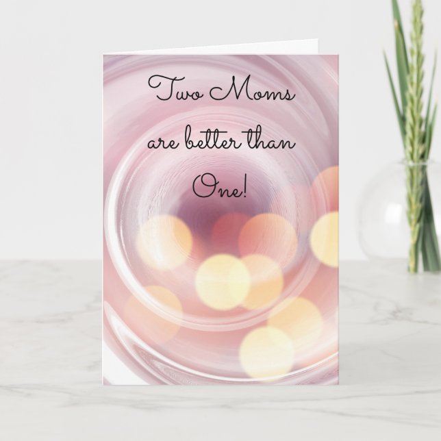 Muttertagskarte für zwei Mamas Dankeskarte (Vorderseite)