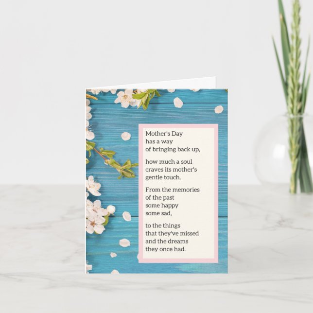 Muttertagskarte - Gedicht Karte (Vorderseite)