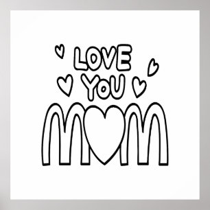 Muttertagskarte, Lustiges Muttertagsgeschenk für M Poster