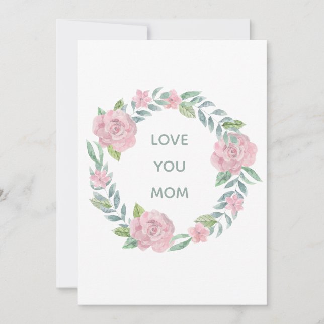 Muttertagskarte Mama Blumenkarte Liebe Feiertagskarte (Vorderseite)