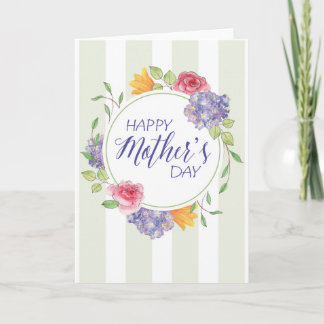 Muttertagskarte mit Aquarellblumenschaden Karte