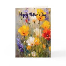 Muttertagskarte mit Blumen