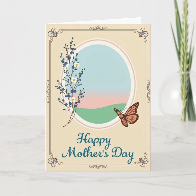 Muttertagskarte mit Kirschblüten Karte (Vorderseite)