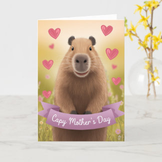 Muttertagskarte Mum Niedlich Capybara Geschenk Karte