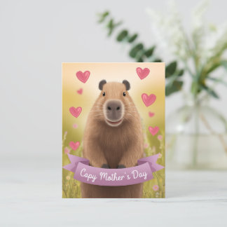Muttertagskarte Mum Niedlich Capybara Geschenk Postkarte