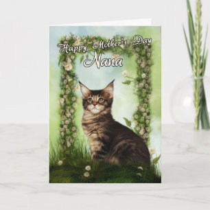 Muttertagskarte Nana mit Niedlicher Katze Karte
