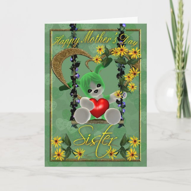 Muttertagskarte, Schwester Karte (Vorderseite)