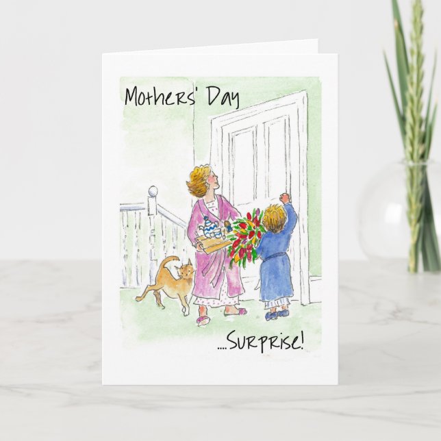 Muttertagskarte "Überraschung" Karte (Vorderseite)