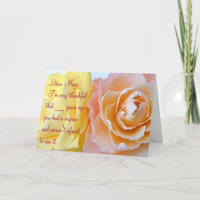 Muttertagskarte - Vagina Karte (Vorderseite)