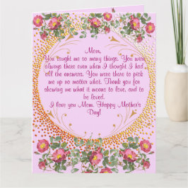 Muttertagskarte Vintage Blume Karte