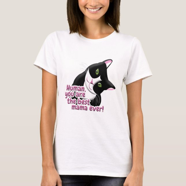 Muttertagskatze T-Shirt (Vorderseite)
