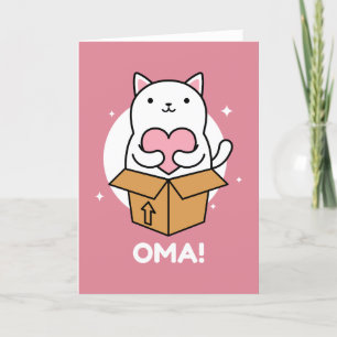Muttertagskatze von Oma Dankeskarte