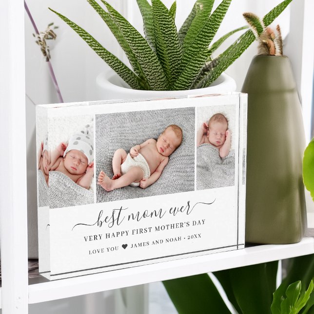 Muttertagskript Beste Mama je Fotoblock (Mother's Day Script Best Mom Ever Photo Block)