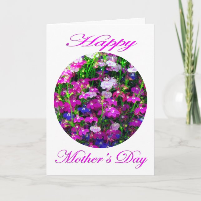 Muttertagskuke mit weißem Hintergrund Karte (Vorderseite)