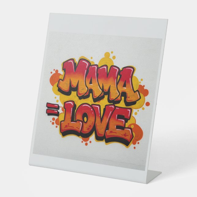 Muttertagsmama-Liebe Holzkastenschild Sockelschild (Vorderseite)