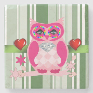 Muttertagsmarmelade Stone Untersetzer Owl