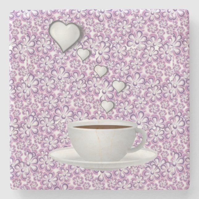 Muttertagsmarmor-Stone-Untersetzer Steinuntersetzer (Vorderseite)