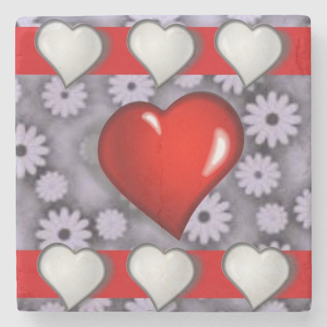 Muttertagsmarmor-Stone-Untersetzer Steinuntersetzer (Vorderseite)