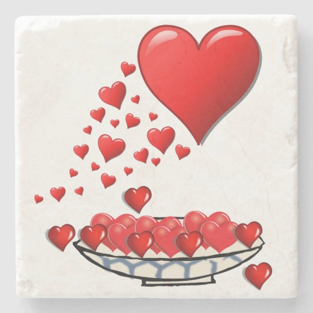 Muttertagsmarmor-Stone-Untersetzer Steinuntersetzer (Vorderseite)