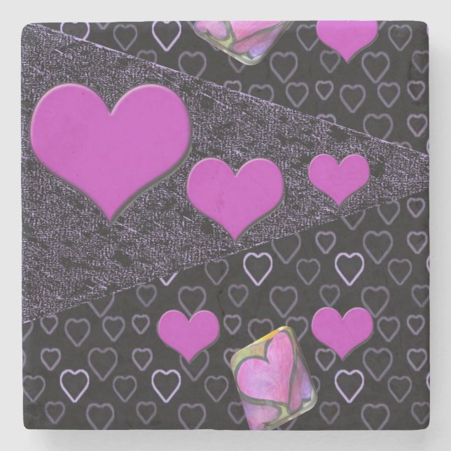 Muttertagsmarmor-Stone-Untersetzer Steinuntersetzer (Vorderseite)